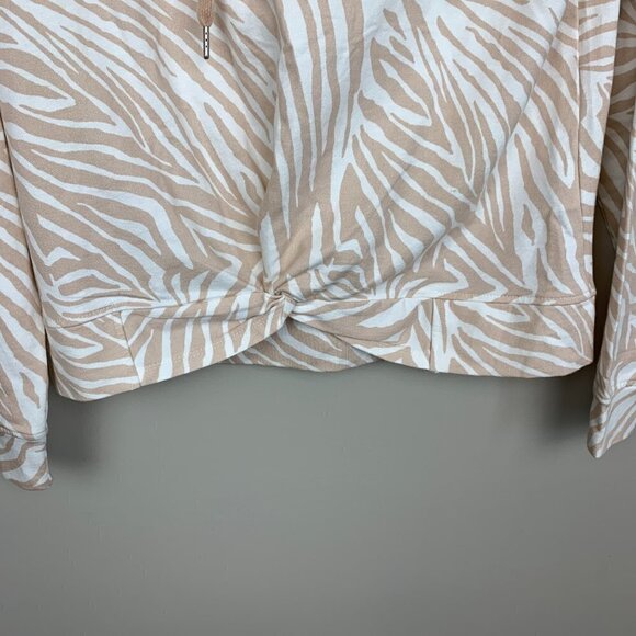 C&C California Leopard Print Tied Front Hoodie - Size Small - Picture 2 of 6